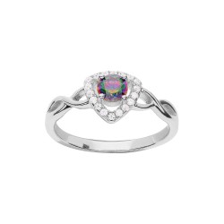 Bague argent 925/1000 et...