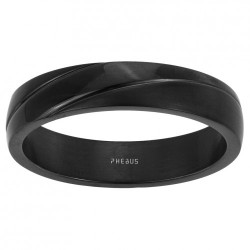 Bague acier  avec IPN noir