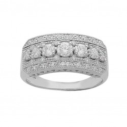 Bague argent 925/1000 et...