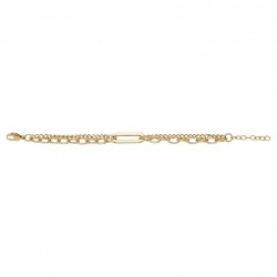 Bracelet acier doré motif...
