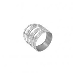 Bague acier  large 10 fils...