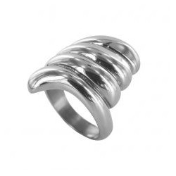 Bague acier  large 4 fils...