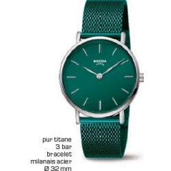 Montre dame titane verte...