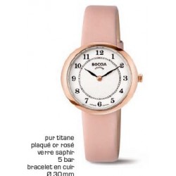 Montre dame titane sur cuir...