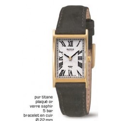 Montre dame titane sur cuir...