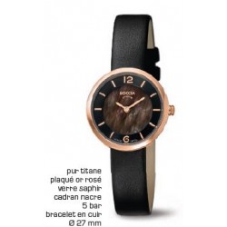 Montre dame titane sur cuir...