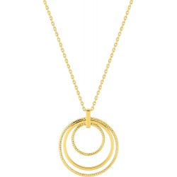 Collier plaqué or 3 cercles 