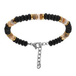 Bracelet acier homme pierre...