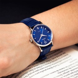 Montre dame acier sur cuir...