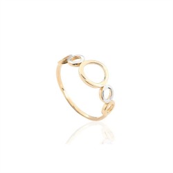 Bague or 750/1000 5 cercles...