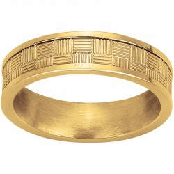 Bague acier  alliance ruban...