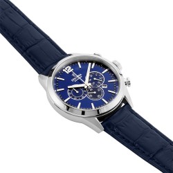 Montre homme acier sur cuir...