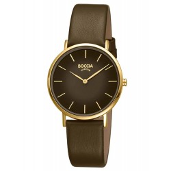 Montre dame titane sur cuir...