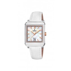 Montre dame acier sur cuir...