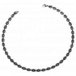 Collier acier grain de café...