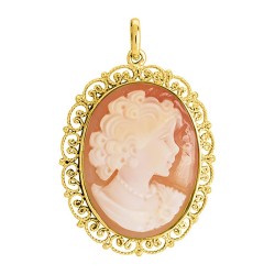 Pendentif or750/1000 camée...