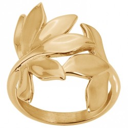 Bague acier  doré ouverte...