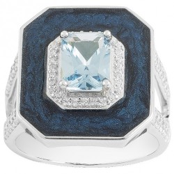 Bague argent 925/1000 et...
