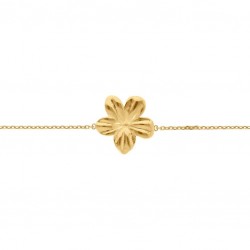 Bracelet acier doré fleur...