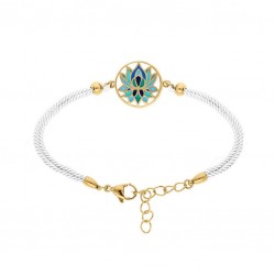 Bracelet acier doré et...