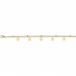 Bracelet acier doré double...