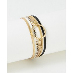 Bracelet acier PVD "Flowers...