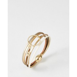 Bracelet acier PVD "Flowers...