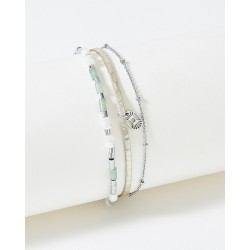 Bracelet acier PVD "Flowers...