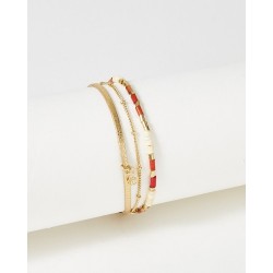 Bracelet acier PVD "Flowers...