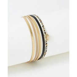 Bracelet acier PVD "Flowers...