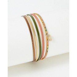 Bracelet acier PVD "Flowers...