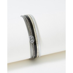 Bracelet acier  "Flowers...