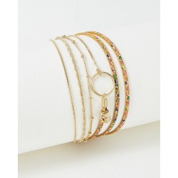 Bracelet acier PVD "Flowers...