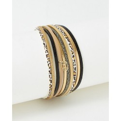 Bracelet acier PVD "Flowers...