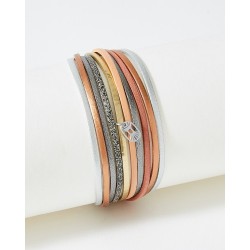 Bracelet acier PVD "Flowers...