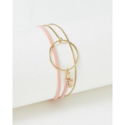 Bracelet acier PVD "Flowers...