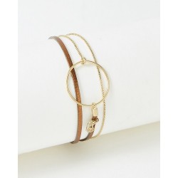 Bracelet acier PVD "Flowers...