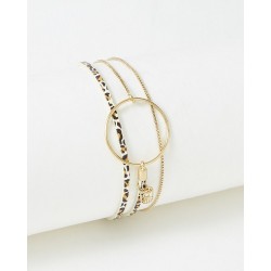 Bracelet acier PVD "Flowers...