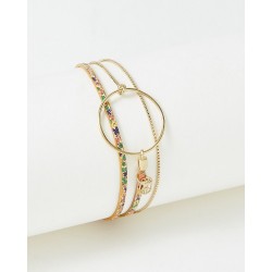 Bracelet acier PVD "Flowers...