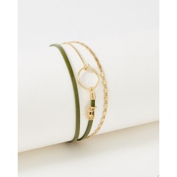 Bracelet acier PVD "Flowers...