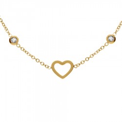 Collier acier PVD avec...