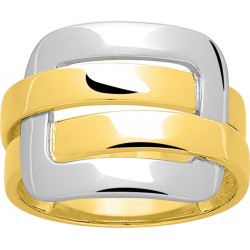 Bague or 750/1000 bicolore...