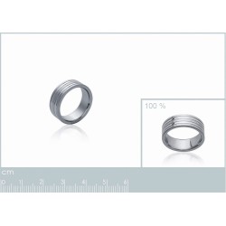 Bague acier  alliance...