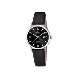 Montre dame titane sur cuir...